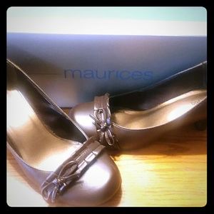 Chocolate brown Heels with Ruffle/Bow